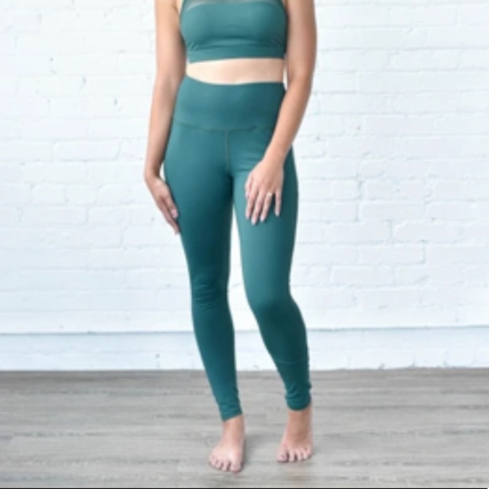 MELLO Dark Green Forest Hybrid Forever Leggings